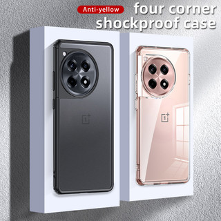 Dành cho oneplus ace3, 12r 5g ốp lưng elvev pha lê cứng pc chống sốc bảo vệ camera trong suốt