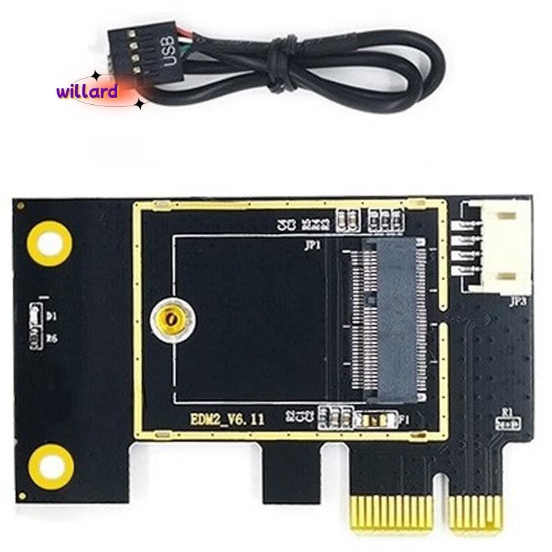 Thẻ chuyển đổi thẻ mạng không dây NGFF M.2 sang PCIE Hỗ trợ thẻ mạng 7260 8265 1650 1675X AX200 AX21
