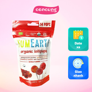 Kẹo mút hữu cơ 4 hương vị trái cây Yumearth 14 chiếc