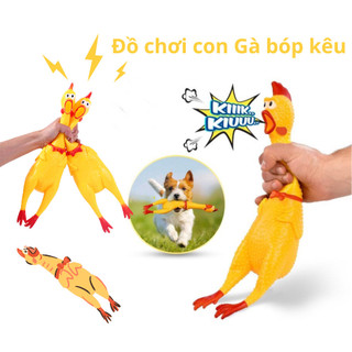   kèm chuông  Đồ chơi con Gà bóp kêu Chíp gà bóp kêu gà la hét 