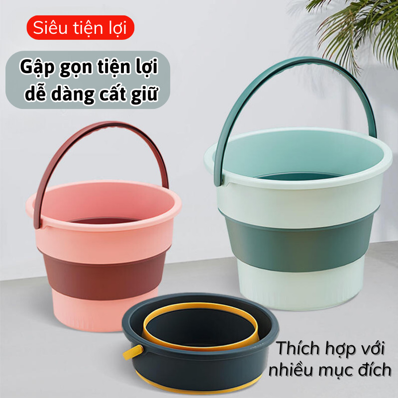 Xô Nước Gấp Gọn Joful Home – Đa Năng, Chịu Tải, Có Quai, Dùng Giặt Đồ & Rửa Xe