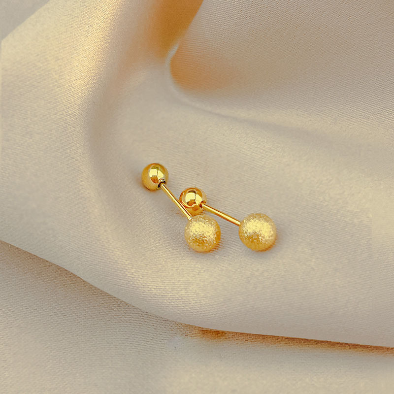 Bông Tai Nữ Trái Châu Titan Ko Đen TT4902