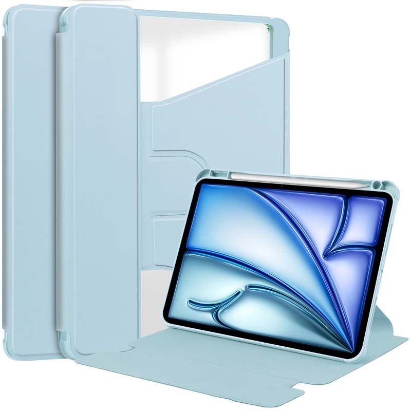 Ốp lưng xoay dễ thương chống sốc cho 2024 iPad Air 13 inch M2 case Da PU lật có giá đỡ khe cắm bút t