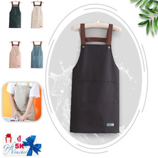 Tạp Dề Thời Trang Nhà Bếp Chống Thấm Nước Và Chống Dầu Phục Vụ Quần Áo Làm Việc Tạp Dề Nữ Phong Cách Hàn Quốc