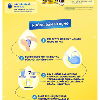 Thùng Sữa Bột Pha Sẵn Nutifood GrowPLUS+ Vàng (Sữa Non Tăng Đề Kháng) 110ml -  (48 Hộp x 110ml)