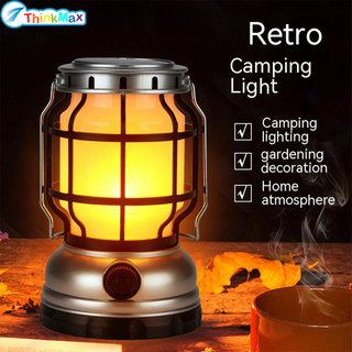 Ngoài trời retro led cắm trại đèn lồng di động đa năng usb sạc di động đèn tay năng lượng mặt trời