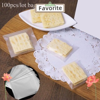 Set 100 túi đựng bánh quy trong suốt mờ / matte
