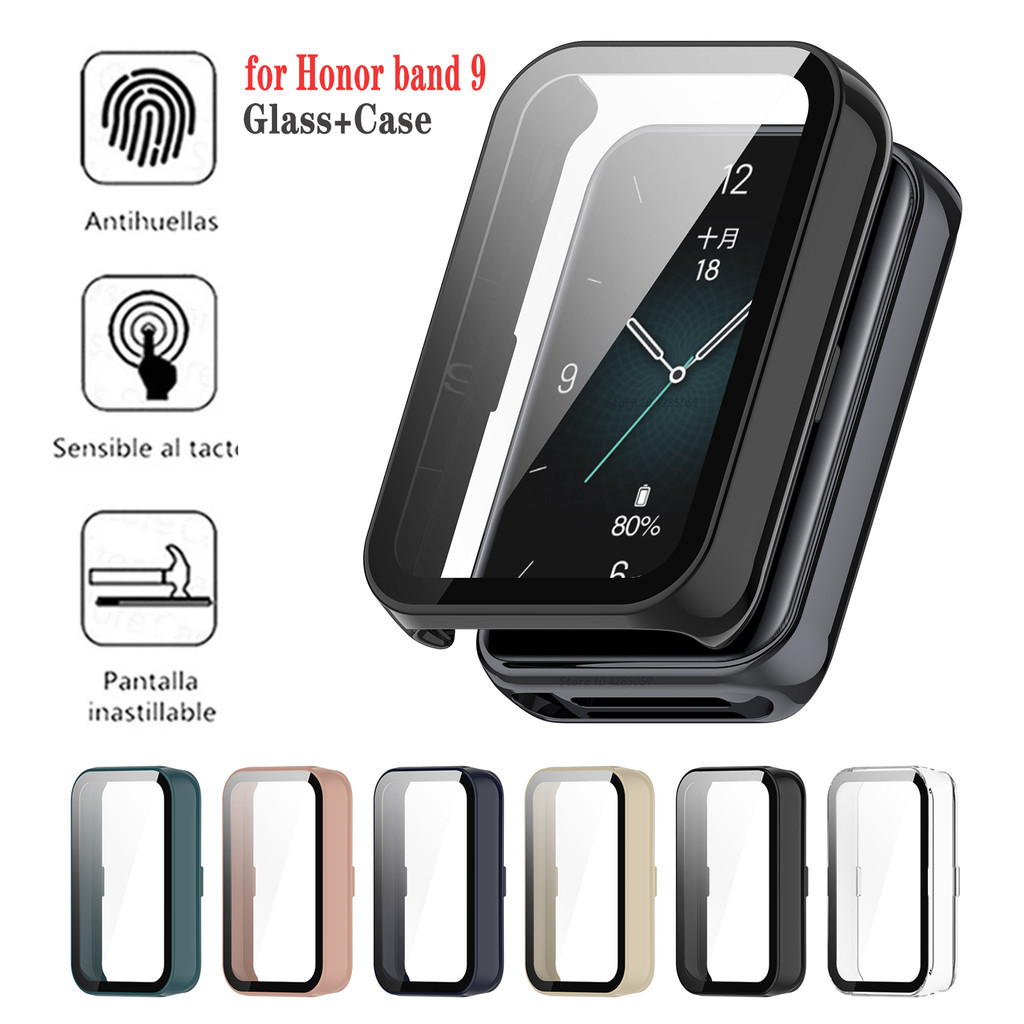 Honor Band9 Band7 Band6 Phim kính cường lực 9D + Vỏ PC cứng Vỏ đồng hồ thông minh chống sốc cho Hono