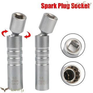Ổ cắm bugi LANFY, Cờ lê bugi xoay mở rộng 14mm & 16mm, Công cụ loại bỏ bugi bằng thép CRV tường mỏng chuyên nghiệp đa năng Xe máy