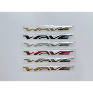  Bộ 2 tem nổi xi cứng xe Wave Thái 125 đời 2018-2022 hàng loại 1 thay thế zin có sẵn keo dán 