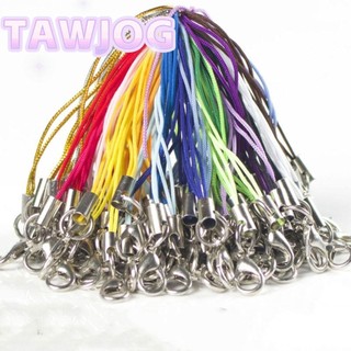 Tawjoog 100 chiếc Bộ phận vật liệu thủ công Dây Polyester Làm Móc khóa
