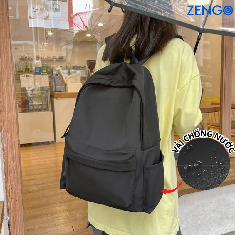 Balo Ulzzang Basic Hàn Quốc chống nước balo nam nữ đi học thời trang giá Rẻ - Zen 02