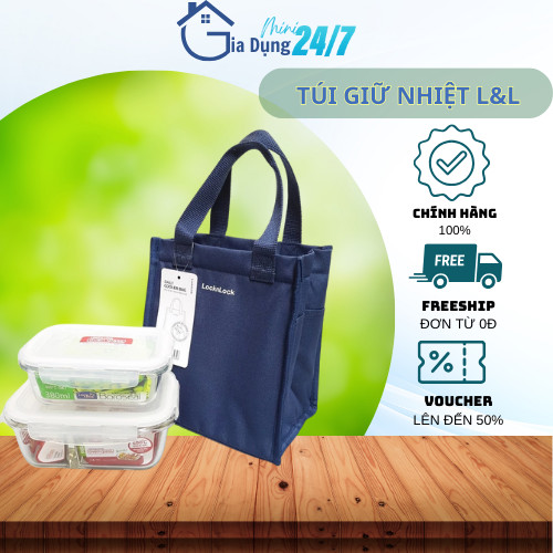 Túi Giữ Nhiệt LOCK&LOCK HWB820 - Đựng Hộp Cơm, Size Nhỏ, Giữ Nhiệt Tốt, Chính Hãng