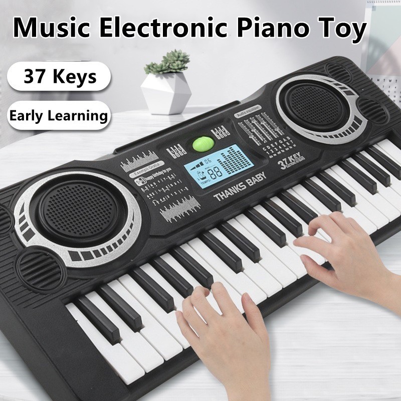 Đàn piano điện tử 37 phím dành cho trẻ em học tập ban đầu, là món đồ chơi âm nhạc cho bé, có thể chơi theo hai chế độ
