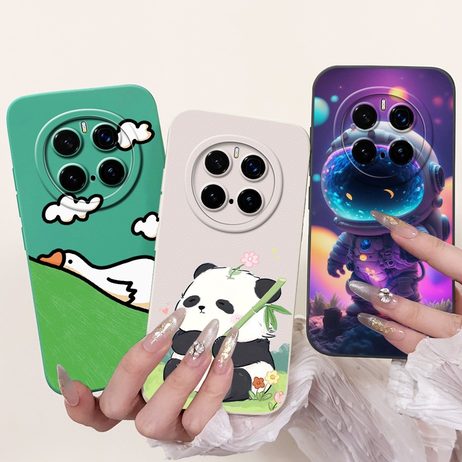 Dành Cho Honor Magic7 Pro 5G Ốp Lưng Vịt Dễ Thương Phi Hành Gia Hoạt Hình Silicon Mềm Bảo Vệ Cho Hon