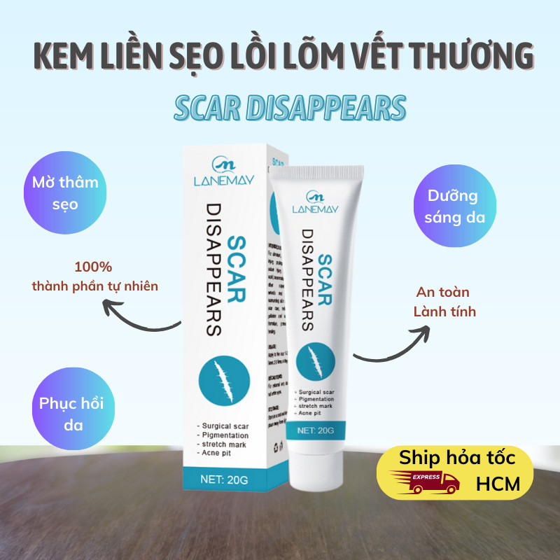 Kem Bôi Mờ Sẹo Mờ Thâm SCAR DISAPPEARS LANEMAY Giúp Làm Mờ Sẹo Rỗ Sẹo Lõm Sẹo Lâu Năm