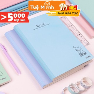 Vở Klong 200 trang VPPTUEMINH kẻ ngang-Line bìa màu Pastel hiện đại, Tập sổ may dán gáy KLong B5 MS 842