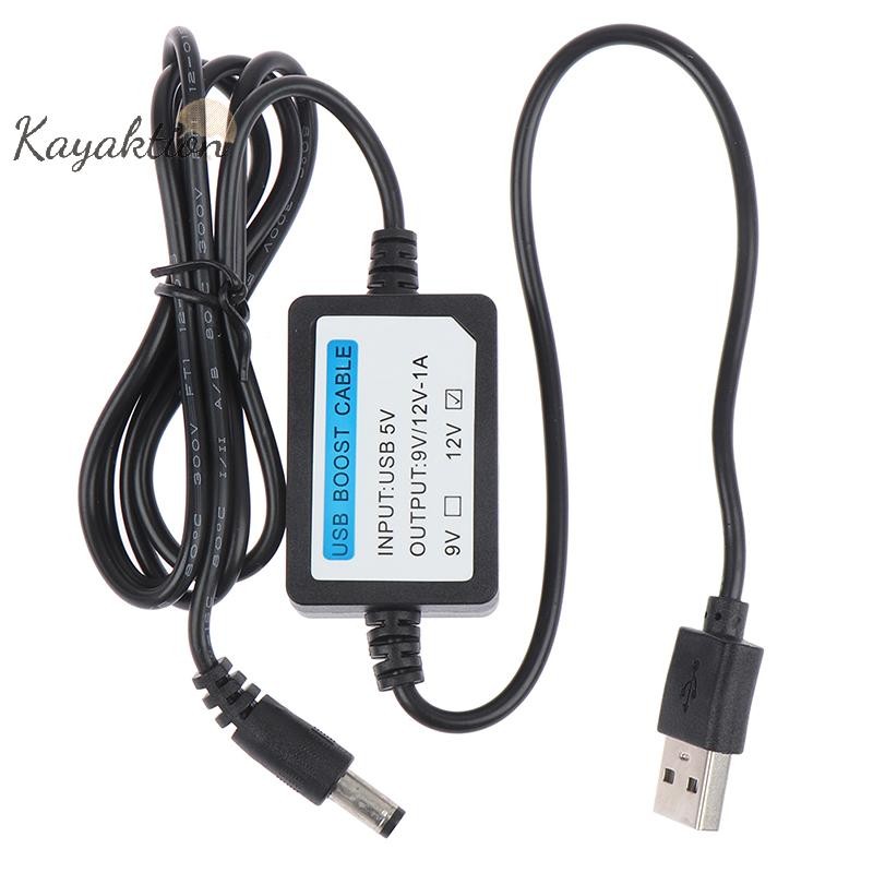 Kayaktion USB Charge Boost Cable 2.1x5.5mm 5V đến 9V / 12V 1A Step UP Cable Đẹp