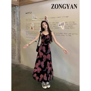ZONGYAN váy Đầm váy nữ body đầm hàn quốc Minimalist Casual Thể thao WLQ2440GLP 15Z240412