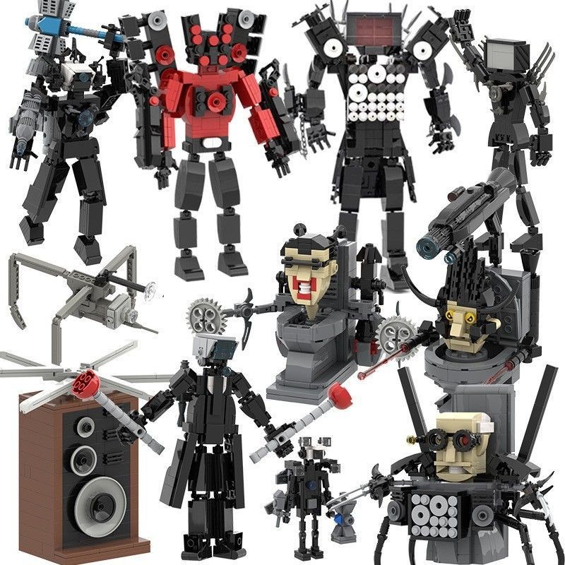 Tương thích với Lego Khối xây dựng Skibidi toilet Man vs Monitor Titan TV Man Audio Man Toy