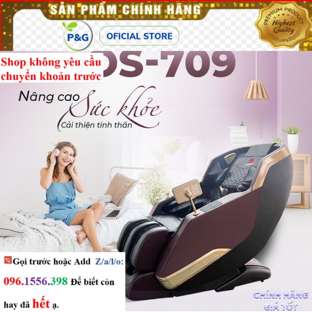 Hãng  Ghế massage toàn thân Okinawa Os-709 4D, điều khiển giọng nói tiếng việt