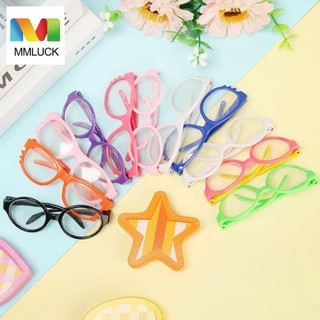 Kính tròn búp bê MMLUCK, Phụ kiện búp bê Kính nhựa trong suốt bằng nhựa, Phụ kiện búp bê BJD Màu kẹo tròn 8cm Kính búp bê đầy màu sắc Quà tặng trẻ em
