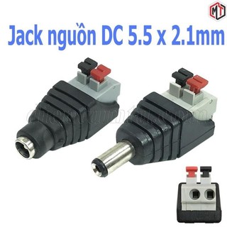 Jack nguồn dc 5.5x2.1mm đấu dây chốt cài