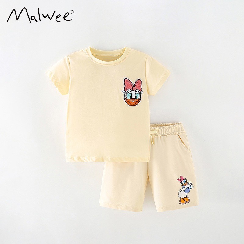 Trẻ em Quần áo trẻ em Bộ đồ bé gái Quần Short ngắn tay Bộ đồ Mickey / Minnie / Bé gái Áo hoạt hình ngắn tay Áo dâu tây-bán chạy