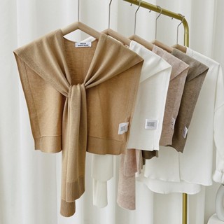 Khăn quàng choàng cổ len khoác giả áo đẹp cho nữ iLita kẻ sọc chất dệt kim mềm mịn cao cấp thủy thủ phong cách Hàn Quốc