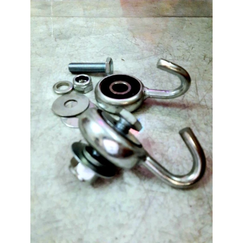 Bộ 2 Bạc đạn móc, móc võng sắt, vòng bi móc loại lớn Inox , vòng treo Bạc Đạn
