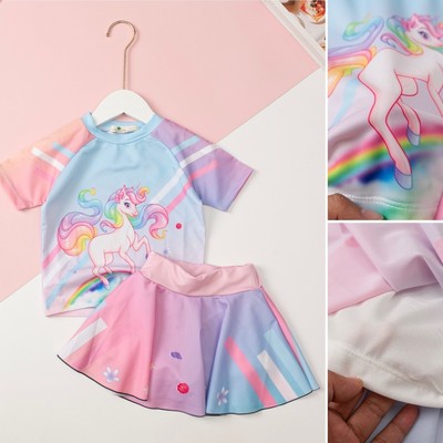 Bộ bơi hai mạnh LITIBABY kèm chân váy cho bé gái 11kg - 29kg