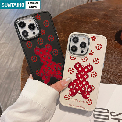 Suntaiho Ngộ nghĩnh Dễ Thương Vỏ Búp Bê Họa Tiết Gấu Ốp Điện Thoại Cho Iphone 15 14 12 13 11 Pro Max IP 7 8 Plus Iphon X Xs XR Xs Max Silicone Mềm Cao Cấp Chống Sốc Ốp Lưng