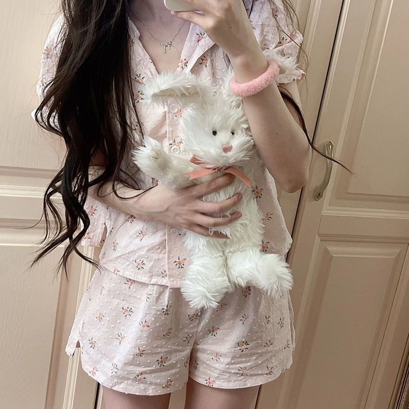Bộ đồ ngủ ngắn tay hoa cao cấp ngọt ngào Ngày nữ 2023 Quần Short tay phồng dáng rộng Bộ đồ ngủ ngắn tay hai mảnh ngọt ngào Bộ đồ ngủ ngắn tay hoa cao cấp Ngày nữ 2023 Quần Short tay phồng dáng rộng Hai @ | BigBuy360 - bigbuy360.vn