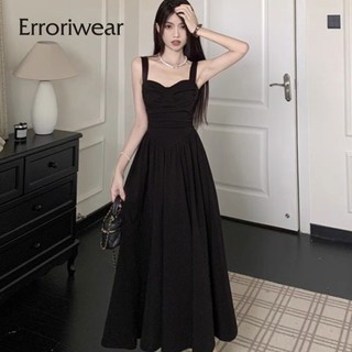 Erroriwear Nữ Đầm Maxi Mới Màu Trơn Tắt Vai Nhân Quả Ôm Phù Hợp Với Áo Không Tay