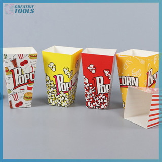 Hàng sẵn có 10 chiếc Hộp giấy bỏng ngô sọc đỏ sọc trắng Túi đựng đồ ăn nhẹ cho bé tắm sinh nhật Đồ dùng dự tiệc mới
