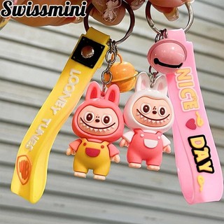 Labubu móc khóa cho chìa khóa xe ô tô búp bê mù hộp quái vật bunny labubupu móc khóa anime phụ kiện móc khóa túi trang sức