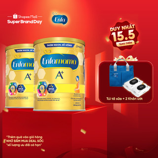 Bộ 2 sữa Bầu Enfamama A+ - Hương Vanila 830g/lon