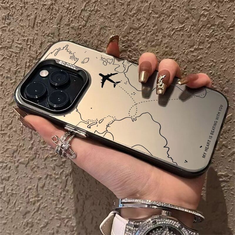 Ốp Lưng Cho Realme Note 60 50 C63 C65 C67 C15 C35 C53 C55 C11 C12 C51 11 4G 5 8 C21Y C33 C30 Narzo 50 9 5i 6i 7i 8i 9i Thiết Kế Tuyến Đường Máy Bay Lấy Cảm Hứng Du Lịch Vỏ Cứng Mờ
