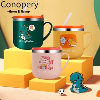 Conopery Cốc Cho Bé 250ML, Cốc Rơm Inox Chống Nóng, Cách Nhiệt Dễ Thương Cho Bé Học Uống Bình Nước Chống Rò Rỉ Trẻ Tập Đi Trẻ Em
