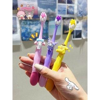 Kuromi Sanrio Trẻ Em Bàn Chải Đánh Răng Mềm 6-12 Tuổi Nửa Tuổi Đầu Nhỏ Giai Điệu Kurumi Trẻ Em Chuyên Dụng Cô Gái K2