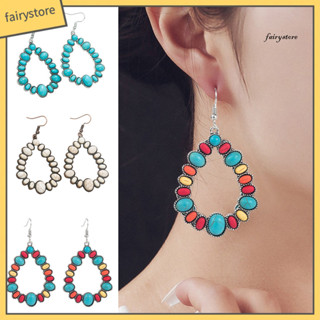 [Cổ Tích] 1 Cặp Bohemian Nữ Tòn Ten Bông Tai Retro Cutout Hình Học Dài Treo Bông Tai Trang Sức Quà Tặng Cho Vợ Bạn Gái Mẹ