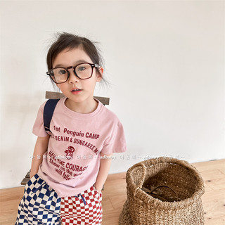 Áo Sơ Mi Đáy Ngắn Tay In Hình Thêu Quần Áo Trẻ Em Mùa Hè Trẻ Em Hàn Quốc