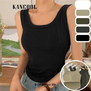 Xe Tăng Top Nữ Đệm Áo Ngực Không Lưng Quần Lót Thời Trang Chắc Chắn Camisole Cô Gái Vai Không Tay Thể Thao Slim Fit Camisole