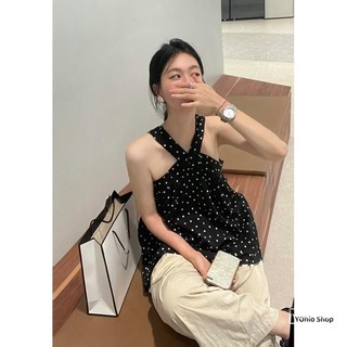 Áo thun cổ treo cổ gợi cảm phong cách Pháp dành cho nữ