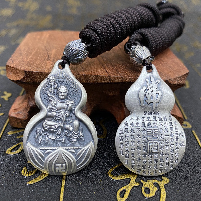 Mặt dây chuyền Phật Bản mệnh dáng hồ lô HTJEWELRY PH925