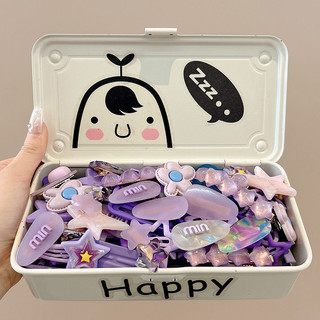 Kẹp tóc ngôi sao tím cho nữ tóc gãy mỏ vịt kẹp nổ bb kẹp