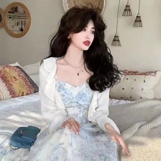 Áo khoác cardigan voan chống nắng xù mùa hè dành cho nữ áo khoác mỏng dài tay