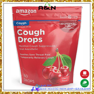 Kẹo ngậm the Amazon Basic Care Cough Drops hương Cherry - 160 viên
