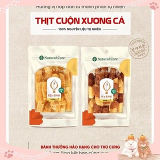 Thịt gà, vịt cuộn xương cá cho chó mèo 70g