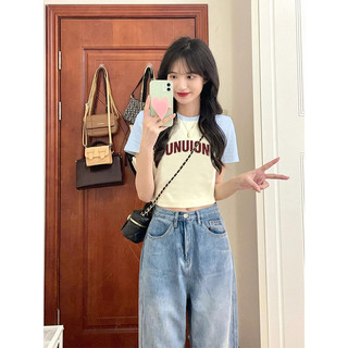 Áo baby tee Áo Thun ôm body Áo y2k Áo thun ngắn tay Raglan màu tương phản dành cho nữ Slim-Fit ngắn hẹp-